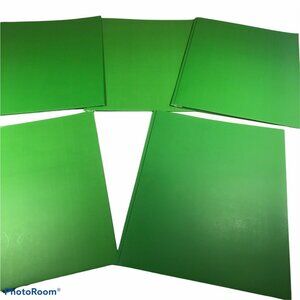 Lot Of 5 Pen And Gear Green Paper Stock 2 Pocket 3 Prong Folders New